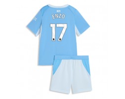 Manchester City Enzo Fernandez #17 Hemmaställ Barn 2026-27 Kortärmad (+ Korta byxor)